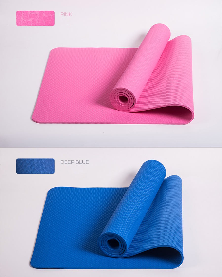 Blue 8mm Extra Wide Yoga Exercise Mat Online Buy wide yoga mat, extra