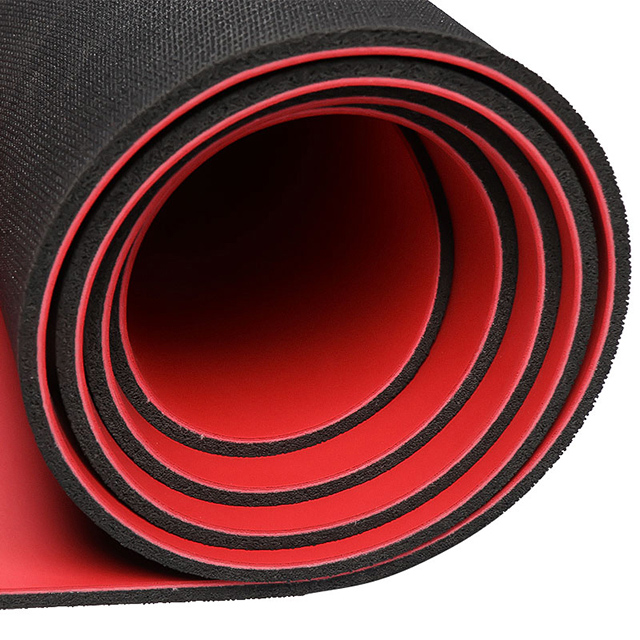 Custom PU Rubber Yoga Mat With Alignment Lines 