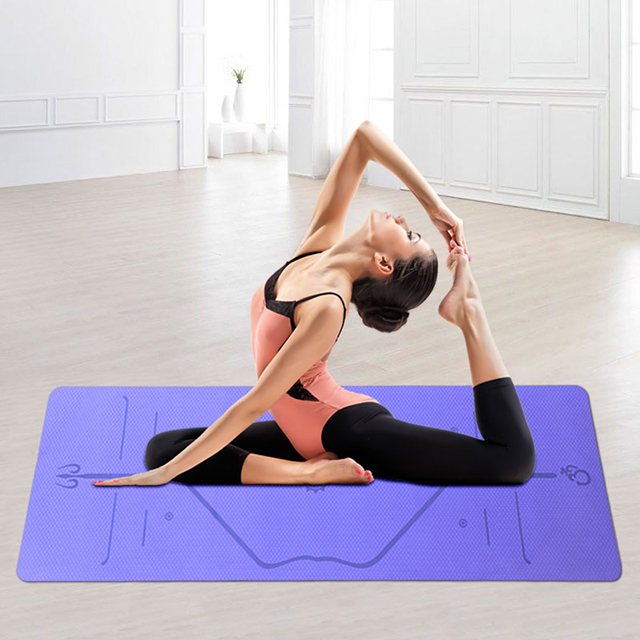 No Slip Good Quality Alignment Yoga Mat 6mm Thick Online