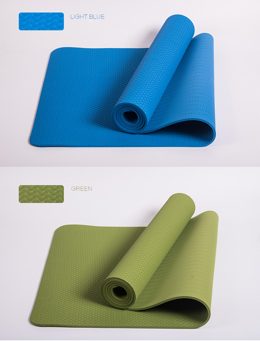 Blue 8mm Extra Wide Yoga Exercise Mat Online Buy wide yoga mat, extra