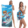 Foldable Beach Towel with Storage Bag 2-In-1 Towel