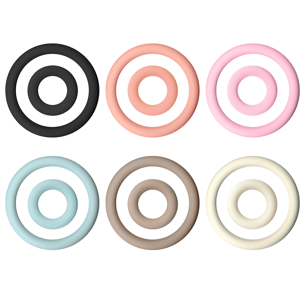 SANFAN Factory Outlet 10lbs Round Iron Silicone Dumbbells Fitness Training Weight Power Ring