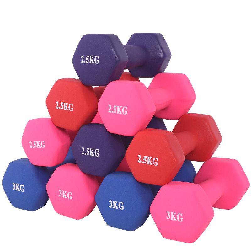  Dumbbell weights colorful set