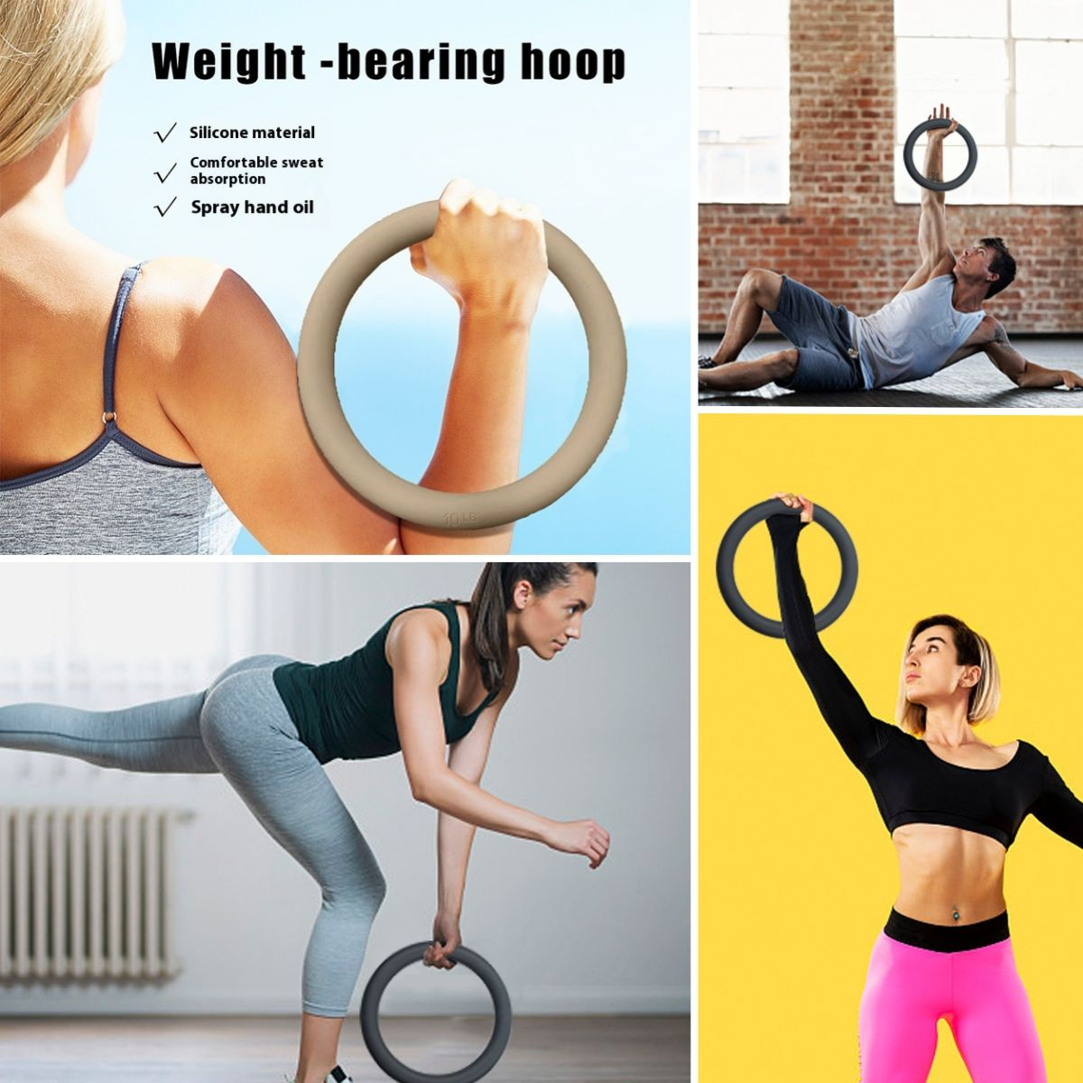 SANFAN Factory Outlet 10lbs Round Iron Silicone Dumbbells Fitness Training Weight Power Ring