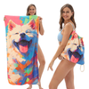 Foldable Beach Towel with Storage Bag 2-In-1 Towel
