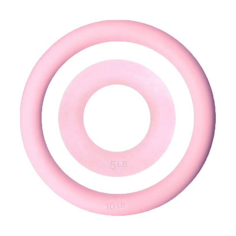 SANFAN Factory Outlet 10lbs Round Iron Silicone Dumbbells Fitness Training Weight Power Ring
