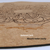 Factory Custom Printed Natural Cork Rubber Round Meditation Printed Yoga Mat