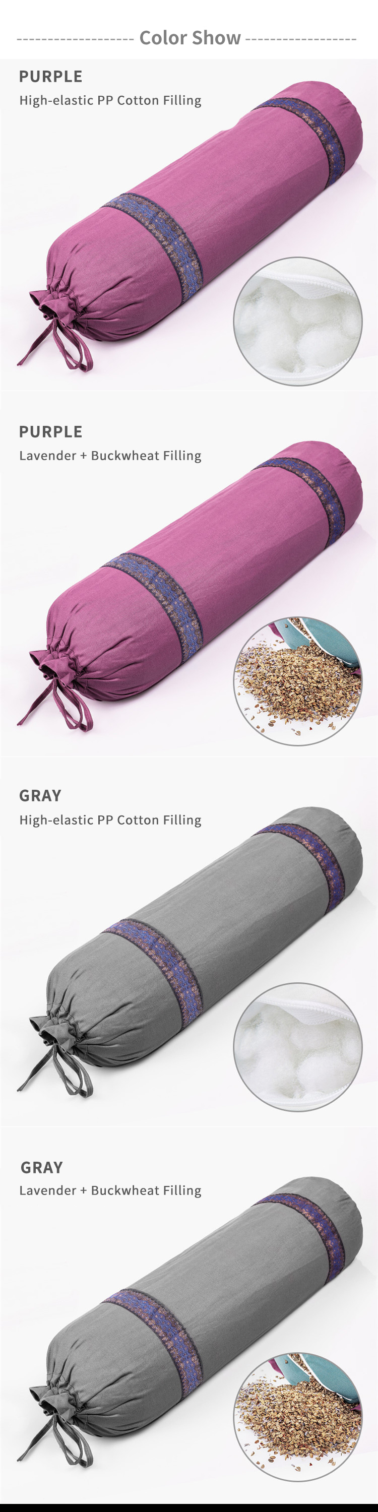 Wholesale Cotton Yoga Round Supportive Pillow, Meditation Pilates Eco