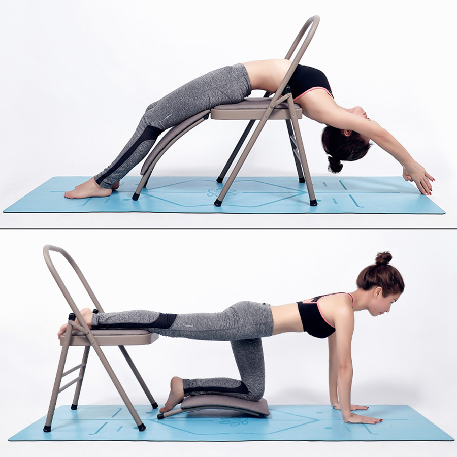Yoga Chair Auxiliary Tool Wholesale Backless metal yoga folding steel