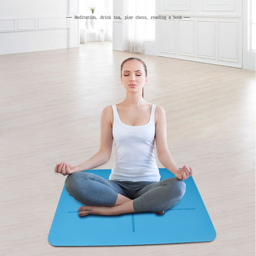 Wholesale Anti Slip Square Small Yoga Mat PU Rubber Meditation Mat 