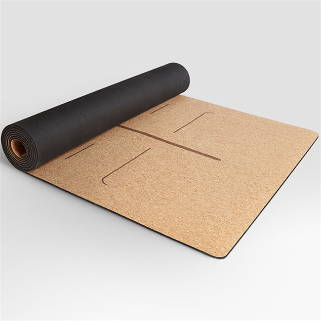 Non-Toxic Rubber Natural Sustainable Cork Rubber Yoga Mat