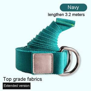 Fitness Equipment D Ring Yoga Cotton Strap Non-Toxic Cotton Iyengar Yoga Stretch Belt