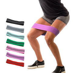 Custom private label cotton fabric elastic fitness hip resistance band