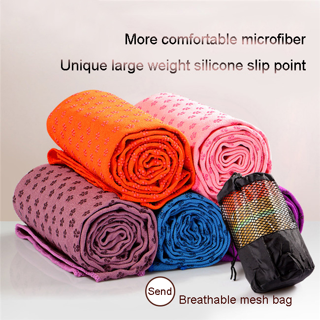 High Quality Fitness Anti Slip Yoga Mat Towel Sport Absorbent Microfiber Fabric Yoga Towel