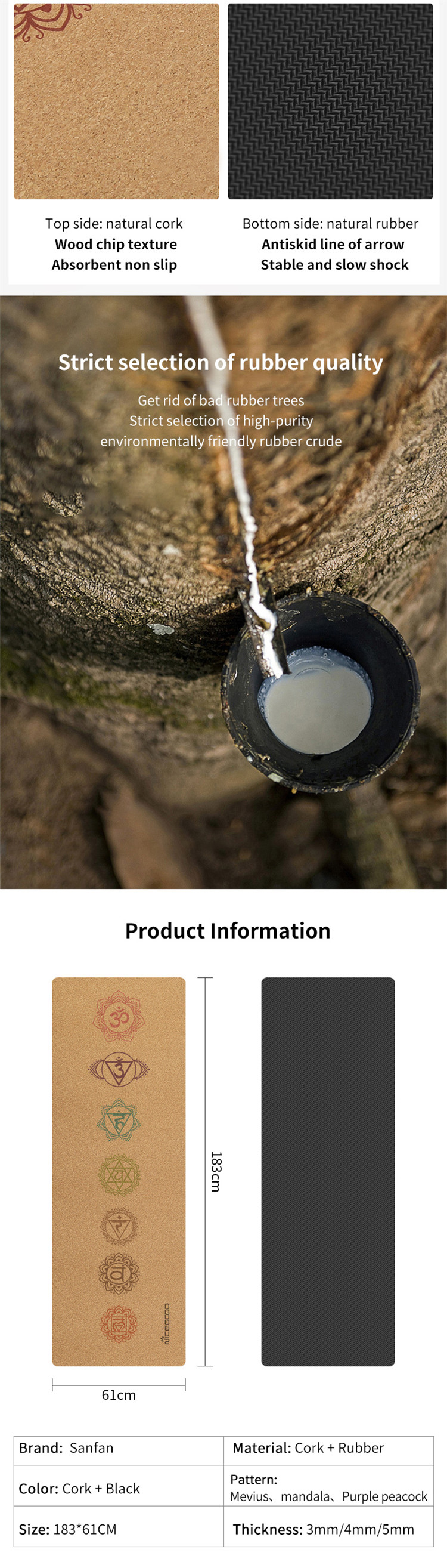 Cork Rubber Yoga Mat Buy cork rubber yoga mat, Kid Cork Mat, Private