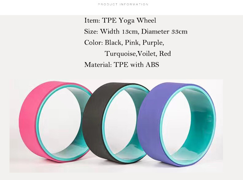 Wholesale Custom Printed New TPE Yoga Wheel ABS Eco-Friendly China Factory Streching Fitness Gym Wheel (2)