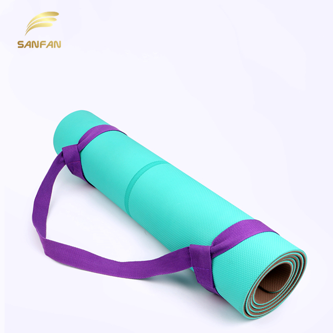 Custom Adjustable Yoga Mat Strap Sling Durable Cotton Yoga Stretch Carrying Strap