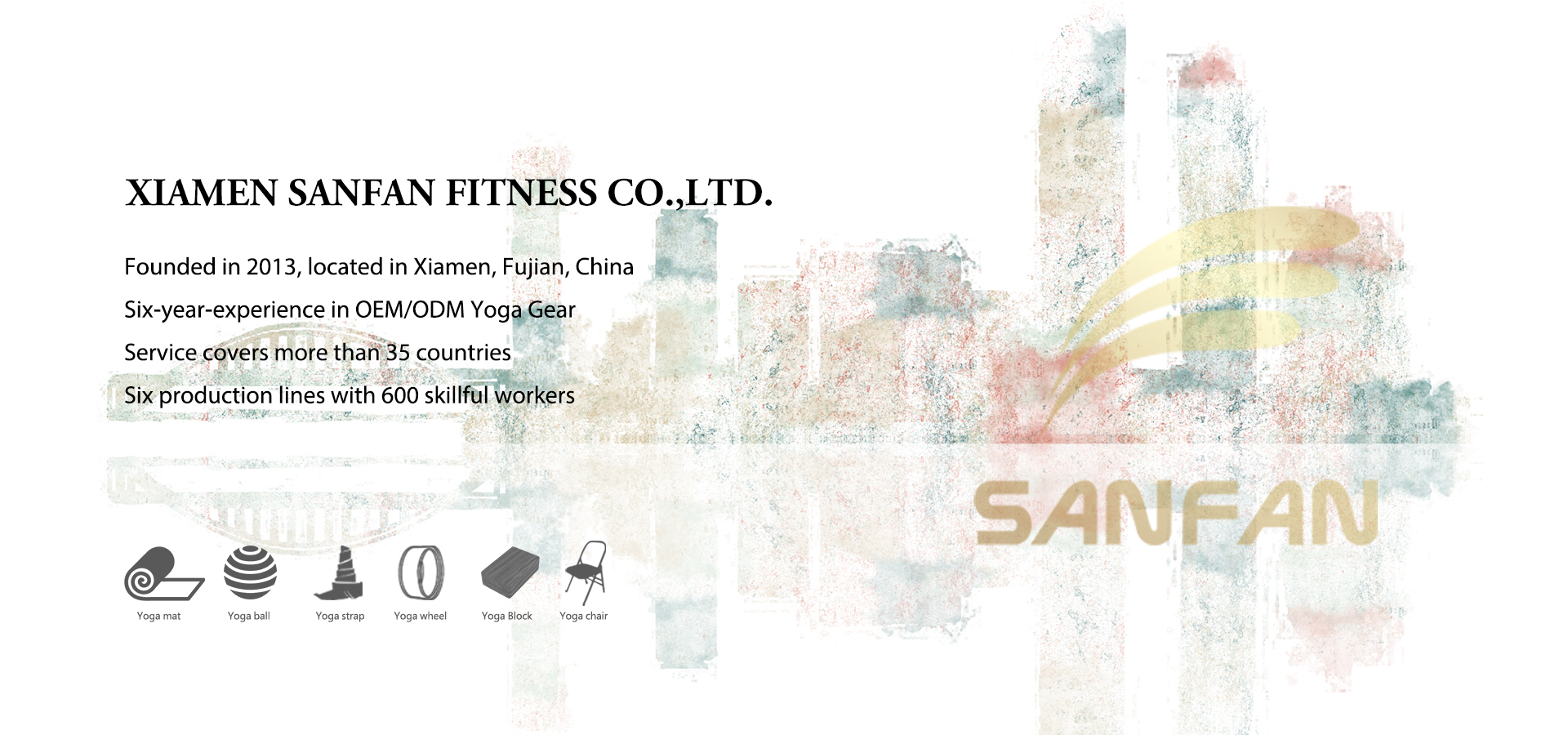 Sanfan yoga company profile, professional yoga manufacturer