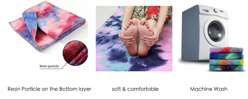 mixed color yoga towel-sanfan